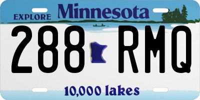 MN license plate 288RMQ