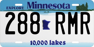 MN license plate 288RMR