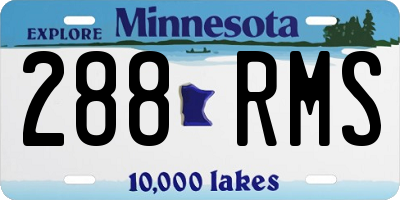 MN license plate 288RMS