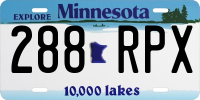 MN license plate 288RPX