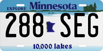 MN license plate 288SEG