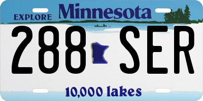 MN license plate 288SER