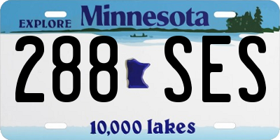 MN license plate 288SES