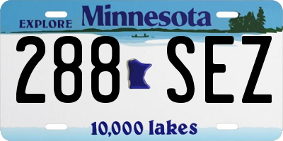 MN license plate 288SEZ