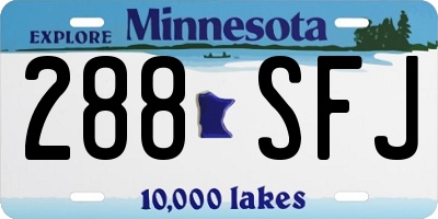 MN license plate 288SFJ