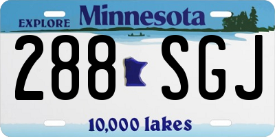 MN license plate 288SGJ