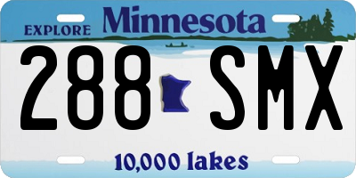 MN license plate 288SMX