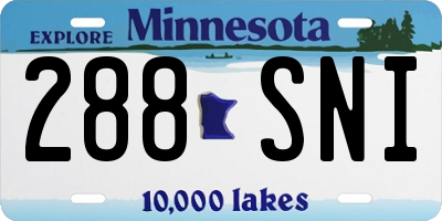 MN license plate 288SNI