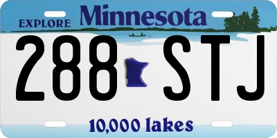 MN license plate 288STJ