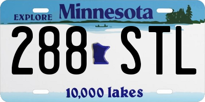 MN license plate 288STL
