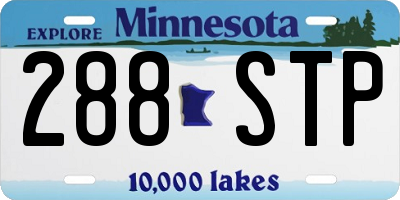 MN license plate 288STP