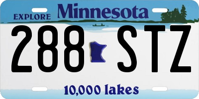MN license plate 288STZ