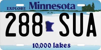 MN license plate 288SUA