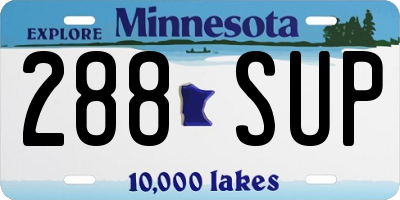 MN license plate 288SUP
