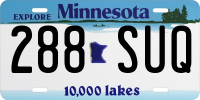 MN license plate 288SUQ
