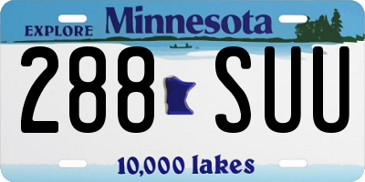 MN license plate 288SUU