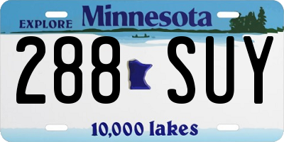 MN license plate 288SUY