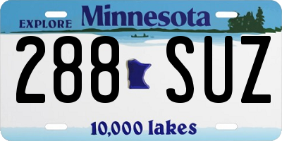 MN license plate 288SUZ