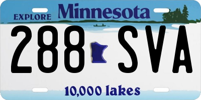 MN license plate 288SVA