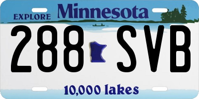 MN license plate 288SVB