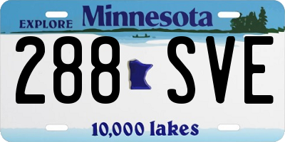 MN license plate 288SVE