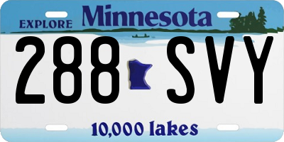 MN license plate 288SVY