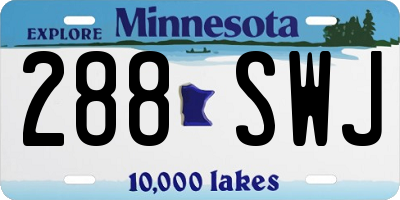 MN license plate 288SWJ
