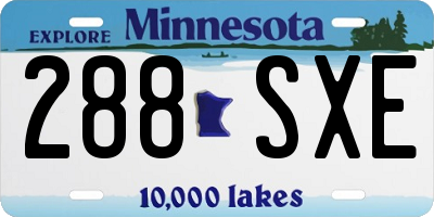 MN license plate 288SXE