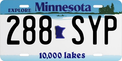 MN license plate 288SYP