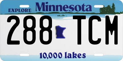 MN license plate 288TCM