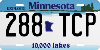 MN license plate 288TCP
