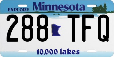 MN license plate 288TFQ