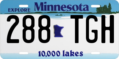 MN license plate 288TGH