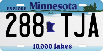 MN license plate 288TJA