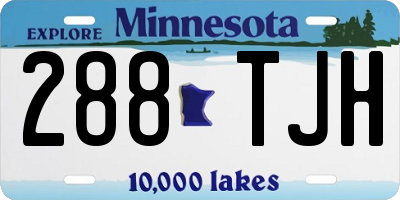 MN license plate 288TJH