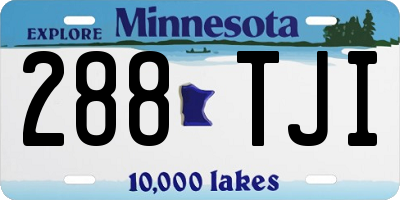 MN license plate 288TJI