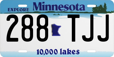 MN license plate 288TJJ