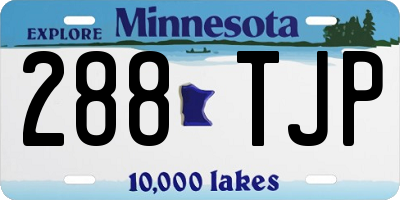 MN license plate 288TJP
