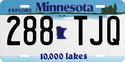 MN license plate 288TJQ