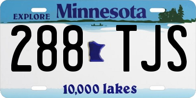 MN license plate 288TJS