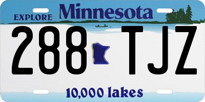 MN license plate 288TJZ