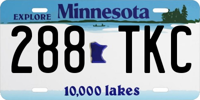 MN license plate 288TKC