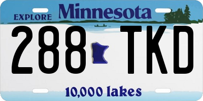 MN license plate 288TKD