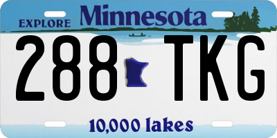MN license plate 288TKG