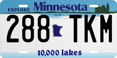 MN license plate 288TKM