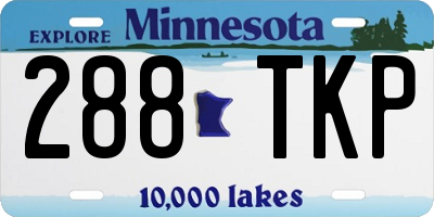 MN license plate 288TKP