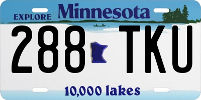 MN license plate 288TKU