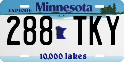 MN license plate 288TKY