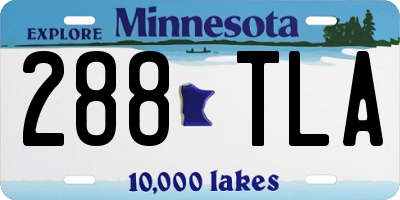 MN license plate 288TLA