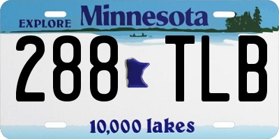 MN license plate 288TLB